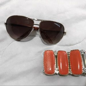sunglasses and bracelet